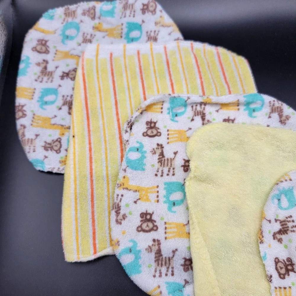 5 Baby Wash Cloths Verious Patterns